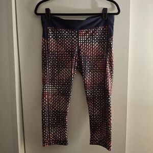 Under Armour Women's Navy and Red Patterned Leggings
